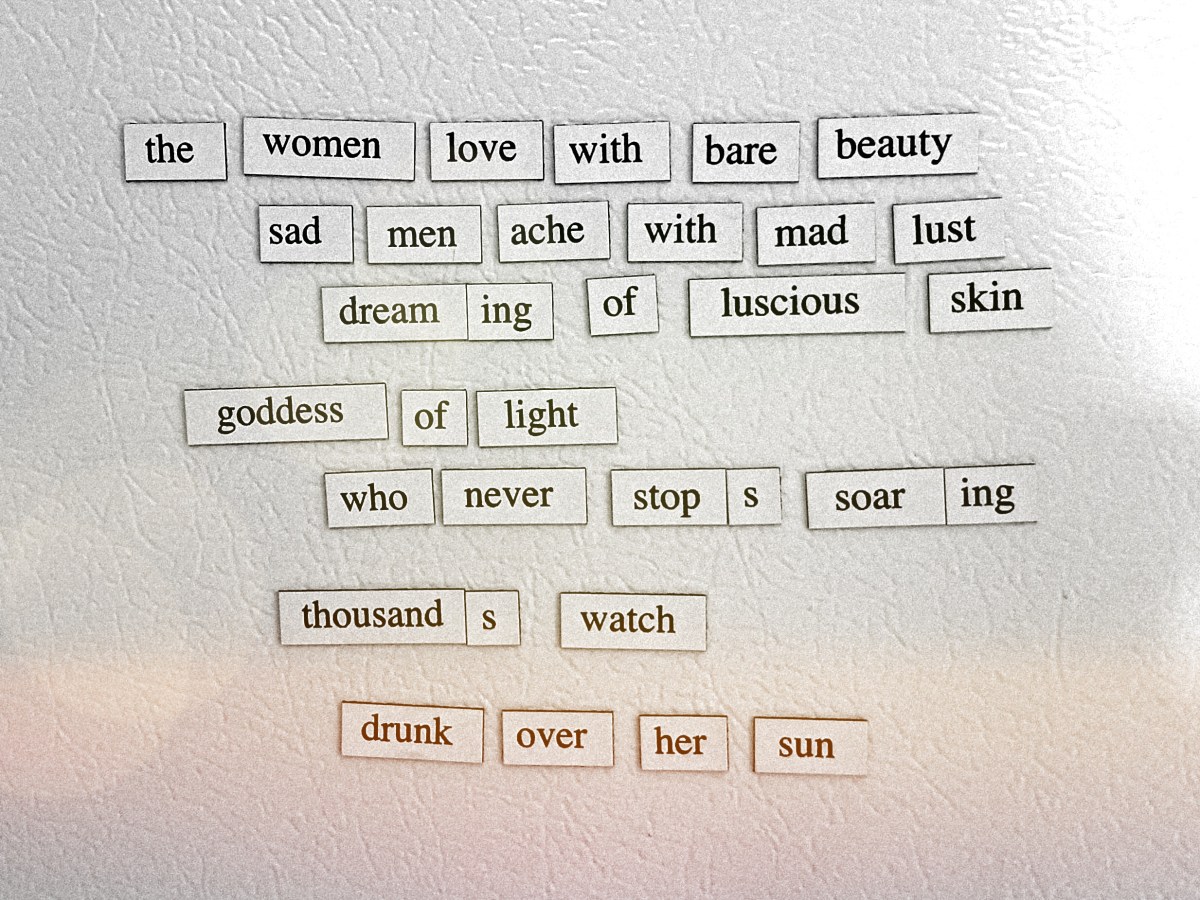 birthday cake and fridge&nbsp;poetry