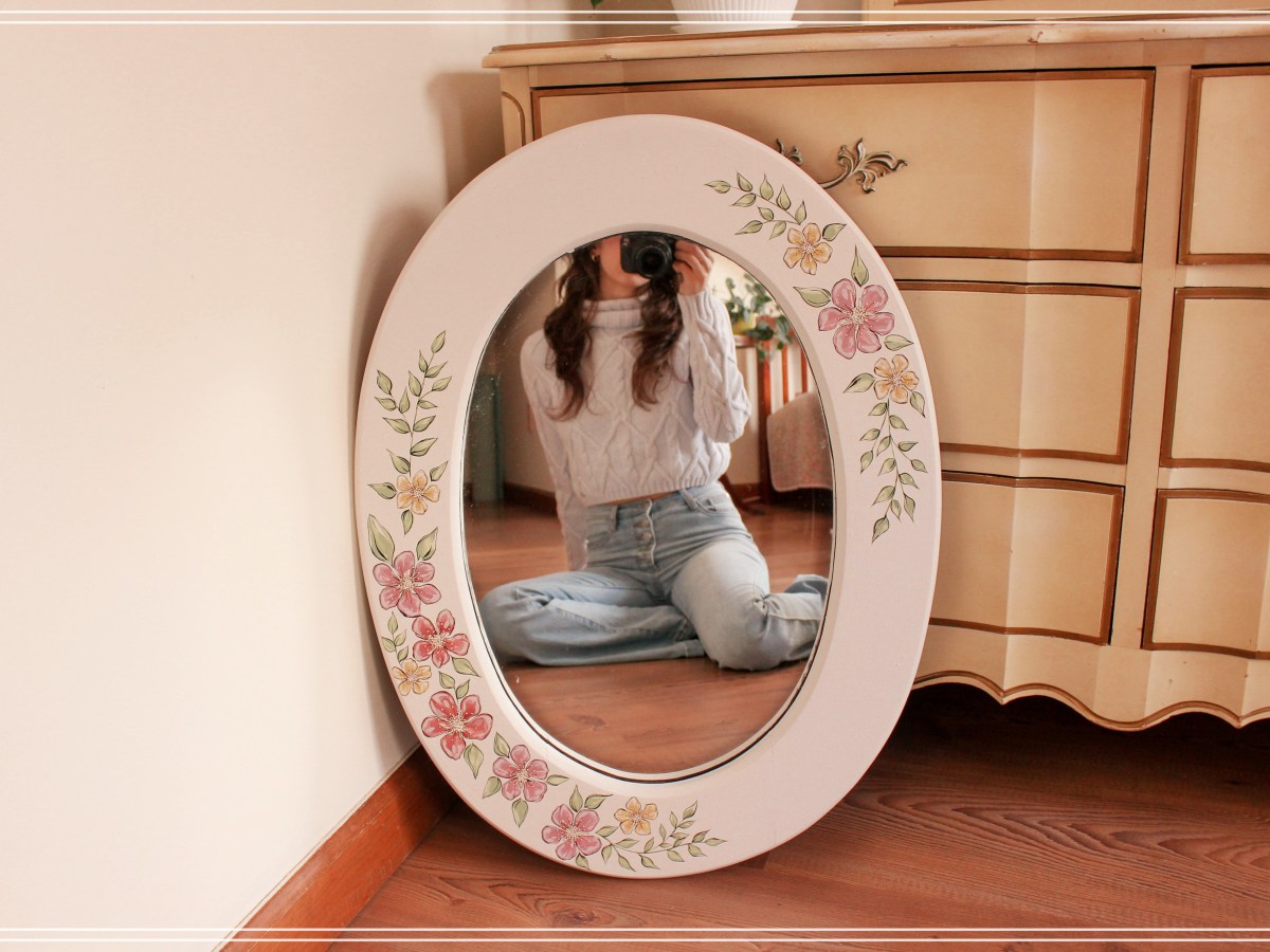 floral mirror
