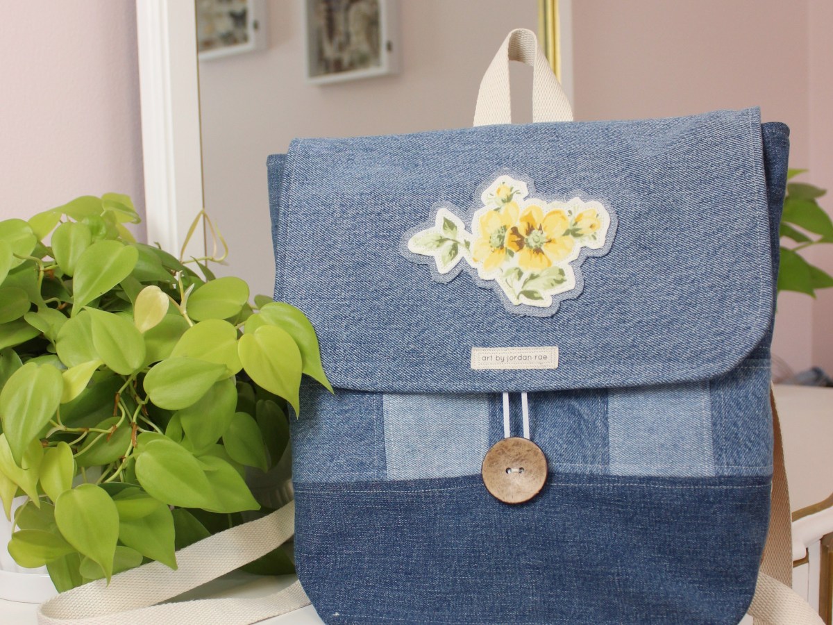 upcycled denim book&nbsp;bags